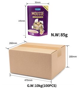 Cat wet food mousse 85g-d