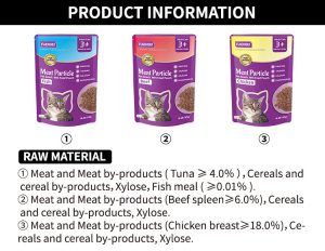 cat pouch meat particles 85g-e